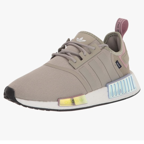 Feather Grey/Feather Grey/Violet Tone Adidas NMD R1 hardly warn - Picture 2 of 5
